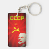 cccp sovjet - unie communistisch rode lenin ruslan sleutelhanger (achterkant)