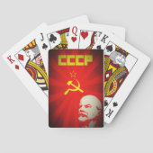 cccp sovjet - unie communistisch rode lenin ruslan speelkaarten (Achterkant)