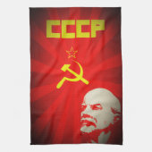 cccp sovjet - unie communistisch rode lenin ruslan theedoek (Verticaal)