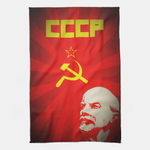 cccp sovjet - unie communistisch rode lenin ruslan theedoek