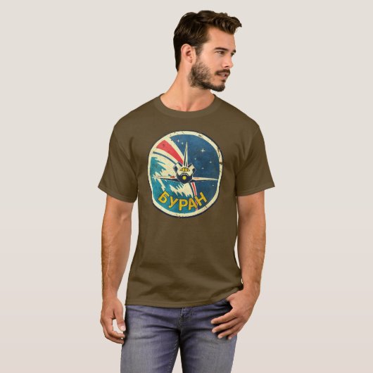 CCCP Space Shuttle Classic Emblem V01 T-shirt (Voorkant volledig)