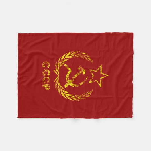 CCCP USSR Communist Gebruikte paden Fleece Deken (Voorkant (Horizontaal))