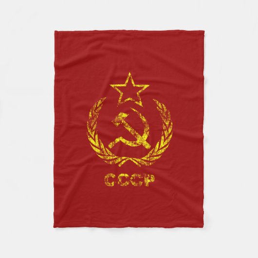 CCCP USSR Communist Gebruikte paden Fleece Deken (Voorkant)