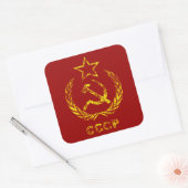 CCCP USSR Communistische Gebruikte Stickers (Envelop)