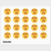 cccp - ussr - hamer en sikkel ronde sticker (Vel)