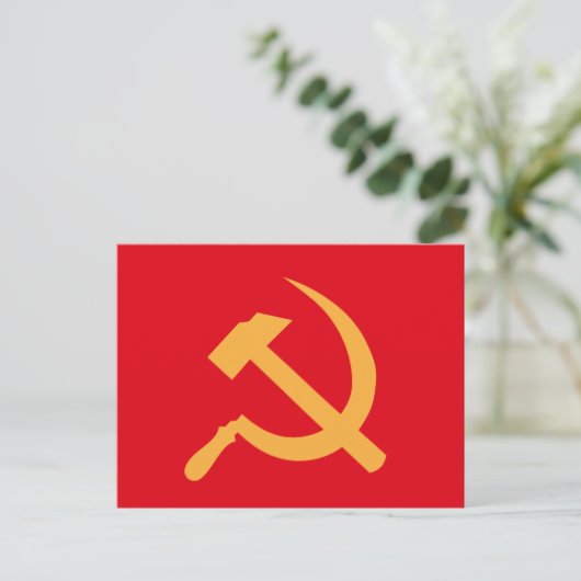 cccp ussr hammer en sikkel briefkaart (Staand voorkant)