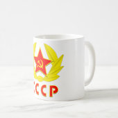 cccp ussr hammer en sikkel embleem koffiemok (Voorkant rechts)