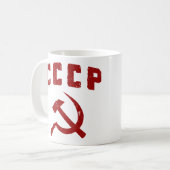 cccp  ussr hammer en sikkel koffiemok (Voorkant links)