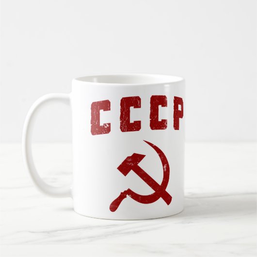 cccp ussr hammer en sikkel koffiemok (Links)
