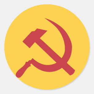 cccp ussr hammer en sikkel ronde sticker