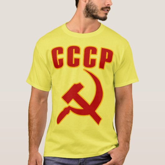 cccp ussr hammer en sikkel t-shirt (Voorkant)