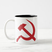 cccp ussr hammer en sikkel tweekleurige koffiemok (Links)