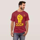 CCCP van de Sovjet - Unie: krachtige hand voor het T-shirt (Voorkant volledig)