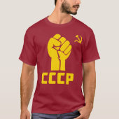 CCCP van de Sovjet - Unie: krachtige hand voor het T-shirt (Voorkant)