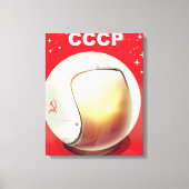 CCCP vintage rode Sovjet-ruimteposter Canvas Afdruk (Voorkant)