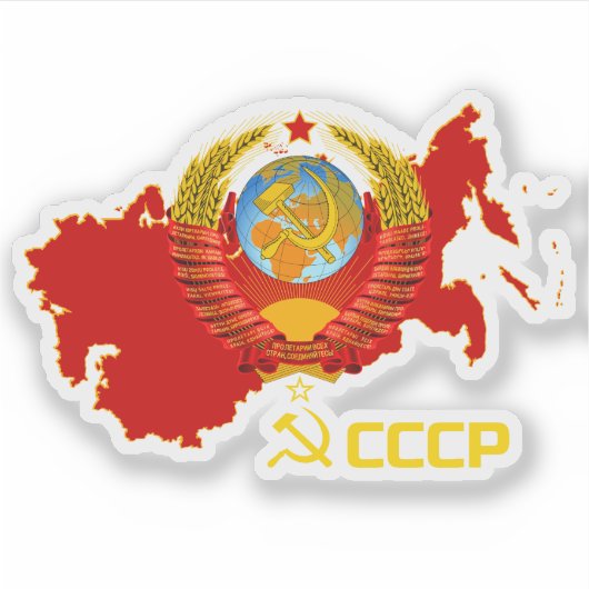 CCCP - VinylSticker van de Sovjet-Unie Sticker (Voorkant)