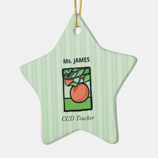 CCD-leraar Dank u, Apple Keramisch Ornament (Links)