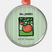 CCD-leraar Dank u, Apple Metalen Ornament (Voorkant)