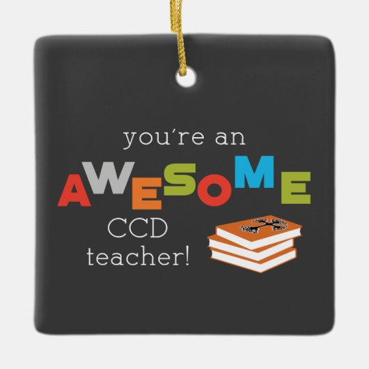 CCD Lerarendagboek. Geweldig Keramisch Ornament (Voorkant)