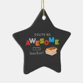 CCD Teacher Appreciation Day Book, Geweldige Keramisch Ornament (Rechts)