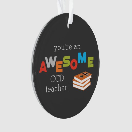 CCD Teacher Appreciation Day Book. Geweldige Ornament (voorkant)