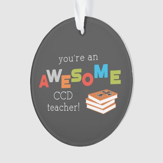 CCD Teacher Appreciation Day Book. Geweldige Ornament (voorkant)
