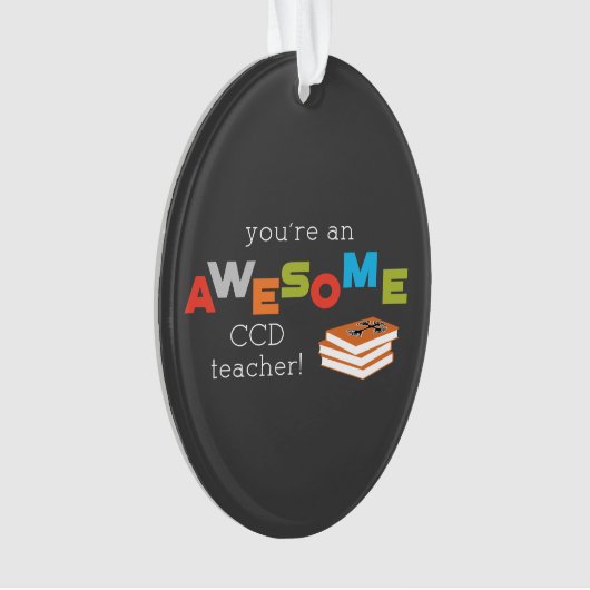 CCD Teacher Appreciation Day Book. Geweldige Ornament (voorkant)