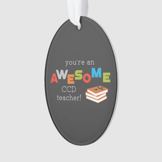 CCD Teacher Appreciation Day Book. Geweldige Ornament (voorkant)
