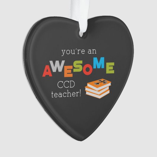 CCD Teacher Appreciation Day Book. Geweldige Ornament (voorkant)