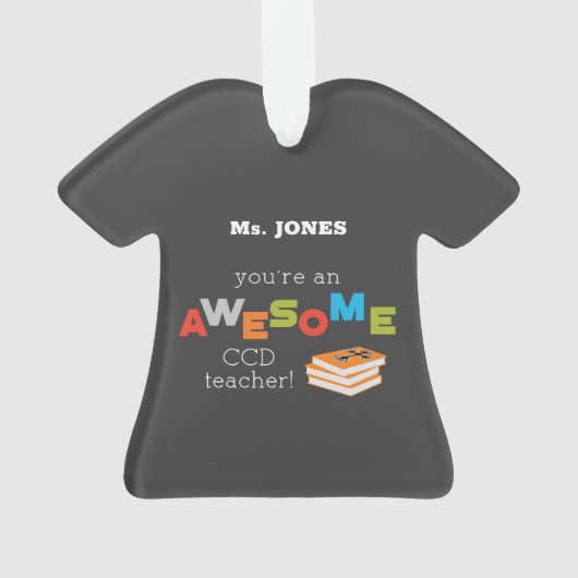 CCD Teacher Appreciation Day Book, Geweldige Ornament (achterkant)