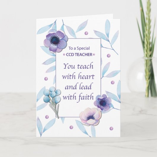 CCD Teacher Bedankt Teacher Appreciation Day Kaart (Voorkant)