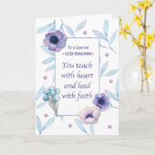 CCD Teacher Bedankt Teacher Appreciation Day Kaart (Gele Bloem)