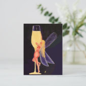 Cchampagne Fairy Briefkaart (Staand voorkant)