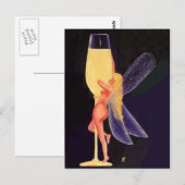 Cchampagne Fairy Briefkaart (Voorkant / Achterkant)