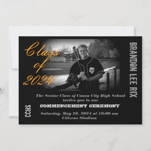 CCHS Tiger2 Afstudeeruitnodiging Kaart (Achterkant)