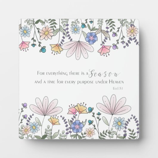 Ccl 3:1 Voor alles is er een seizoen Fotoplaat (Voorkant)