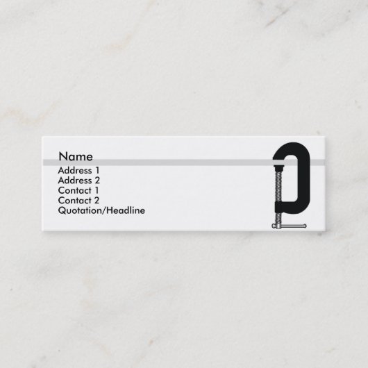 CClamp - Skinny Mini Visitekaartje (Voorkant)