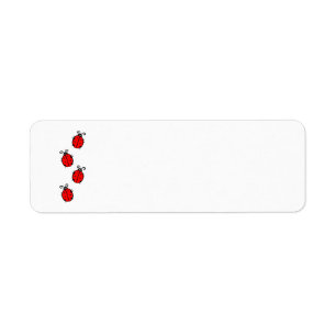 CCLB CUTE RED CARTOON LADYBUGS ETIKET