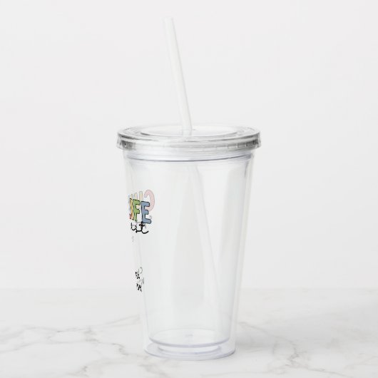 CCLS-cadeau voor aangepaste levensspecialist voor  Acryl Drinkbeker (Links)