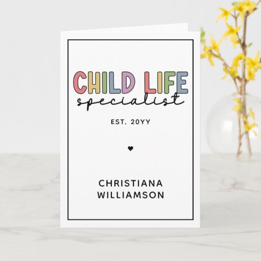 CCLS-cadeau voor aangepaste levensspecialist voor  Kaart (Gele Bloem)