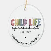 CCLS-cadeau voor aangepaste levensspecialist voor  Keramisch Ornament (Links)