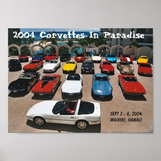 CCOH Corvettes in Paradise 2004 Poster (Voorkant)