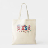 CCRN Critical Care Registered Nurse USA Flag Tote Bag (Achterkant)