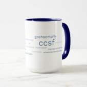 CCSF Blue Hashtag 15-oz mok (Voorkant rechts)