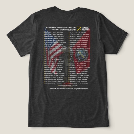 CCT-herdenkingsheritageshirt | Elke naam inbegrepe Tri-Blend Shirt (Design achterkant)