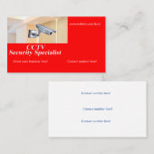 CCTV-afbeelding voor Visitekaartje (Voorkant / Achterkant)