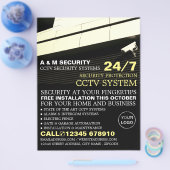CCTV-bevestigde camera, CCTV-beveiligingsreclame Flyer (Enkel)