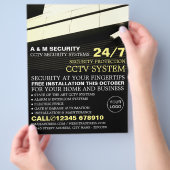 CCTV-bevestigde camera, CCTV-beveiligingsreclame Flyer (Hand)