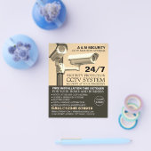 CCTV Gemonteerde Camera's, CCTV-beveiliging Advert Flyer (Enkel)