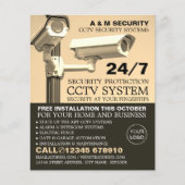 CCTV Gemonteerde Camera's, CCTV-beveiliging Advert Flyer (Voorkant)